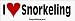 I Love Snorkeling - Sports Bumper Stickers (Medium) Image