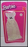 Vintage 1975 Barbie Doll Best Buy Fashions White Dress #9620