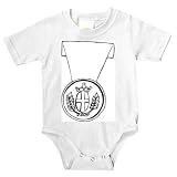 Onesie with Italy, gold, black and white, Europe, winner, rank, medal