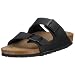 Birkenstock ARIZONA BF 551253, Unisex - Erwachsene Clogs & Pantoletten, schwarz, (SCHWARZ WEICHBETTUNG), schmales Fussbett