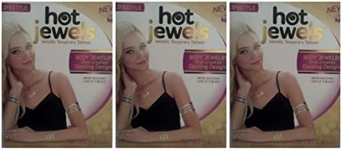 Lot of 3 Boxes of hot jewels Body Jewelry Dazzling Designs Temp Tattoos-LifeStyle-AS SEEN ON TV