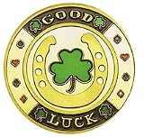 Da Vinci Hand Painted Poker Card Guard Protector, Good Luck