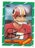 Joe Theismann Autographed/Hand Signed Football Card (Washington Redskins) 1986 Topps #171