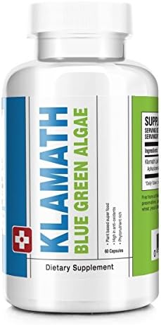 Rated Vitamins Klamath Blue Green Algae, Premium Superfood and Antioxidant Supplement - 500mg 60 Capsules