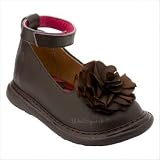 Girl's Ankle Strap Shoe in Brown Color: Mustard, Size: 9