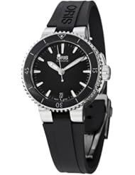 Oris Aquis Black Dial Black Ceramic Ladies Watch 733-7652-4154RS