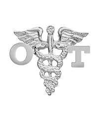 NursingPin - Occupational Therapist OT Lapel Pin with Diamond in Silver