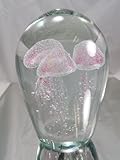 Murano Handcraft Huge 3 Pink Jellyfishs in Glass Art Sculpture
