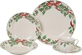 Holiday Garland Forty Piece Dinnerware Set
