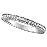 Diamond Anniversary Ring Milgrain Wedding Band Palladium (0.31ct)