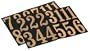 P-T Templet CN3GB  Gold Numbers on Black Mylar