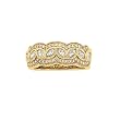 14K Yellow/White Gold 1 ct. Round and Marquise Cut Diamond Bridal Anniversary Band
