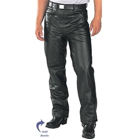 Classic Fitted Mens Leather Pants Color : black Size : 34 Classic Fitted (biker motorcycle or Casual) Men's Leather Pants - Color : black - Size : 34