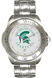 Michigan State University Spartans Mens Sports Steel Watch