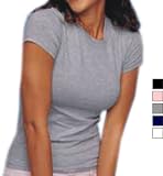 Anvil Ladies' Cotton/Spandex Crew Neck Tee, (A-879)