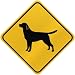 ONLY  LABRADOR RETRIEVER  CROSSING SIGN DOG