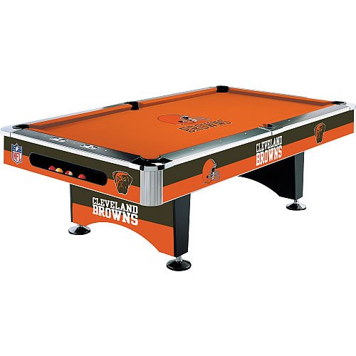 Cleveland Browns Team Logo 8 Foot Pool Table WITH Logo Felt