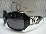 SUNGLASSES DG EYEWEAR BLACK FRAME SMOKE LENS 