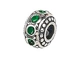 Zable(tm) Sterling Silver Crystal Birthstone May Bead / Charm