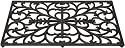 Cast Rectangular Scroll Doormat Black/bronze with Raised Rubber Feet