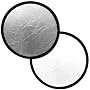 Flashpoint 22" Circular Collapsible Disc Reflector, Silver / White
