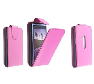 FOR NOKIA N9 STYLISH SMOOTH PINK LEATHER FLIP CASE COVER POUCH