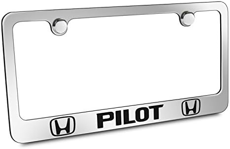 Honda Pilot Dual Logos Chrome License Plate Frame