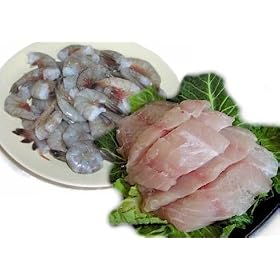 2 lbs. Red Grouper and 2 lbs. Jumbo Shrimp by Charleston Seafood