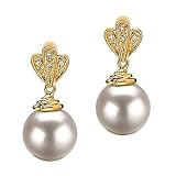 Ivana White 8-9mm AA Japanese Akoya 14 Karat Gold Pearl Earring Set