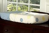 JoJo Designs Changing Pad Cover - Blue and Yellow Modern Polka Dots