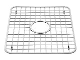 InterDesign Sink Grid with Hole, Polished Stainless Steel, 12.75x11 inches