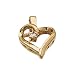 14Kt Yellow Gold Twist Diamond Heart Pendant