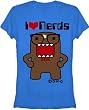 Domo I Love Heart Nerds Blue Junior's T-shirt