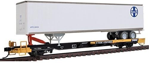 HO Scale 50' Front Runner w/Trailer - Ready to Run -- TTOX #130100 w/45' Santa Fe Trailer by Walthers HO Scale