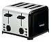 from Tefal Tefal Inox Gloss 4-Slice Toaster, Black Model TT543815