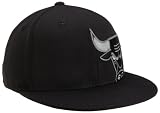 NBA Chicago Bulls Black Flat Brim Flex Hat - Tx85Z