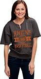 New York Knicks Women's Charcoal Flash Short Sleeve Crewneck Sweatshirt - Charcoal