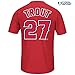 Mike Trout Los Angeles Angels of Anaheim #27 MLB Men's Synthetic Cool Base Player T-Shirt