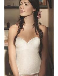 Bridal Corset with Subtle Pattern, Lace Detail & Removeable Garters and Straps by Ellipse