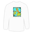 Long Sleeve T-shirt with map, "Great Britain", international