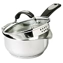 Oneida Cook N' Pour Stainless Steel 1-1/2-Quart Sauce Pan with Lid