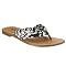 Mossimo® Pandora Scarf Thong Sandals - Black/ White
