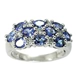  : 1.66 ct.tw Tanzanite & 0.20 ct.tw Diamond Ring in 14k white gold