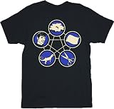Rock Paper Scissors Lizard Spock Black Adult T-shirt Tee