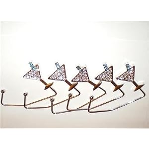 50 Silver Crystal Martini Purse Hook Hangers W/carrying Bags