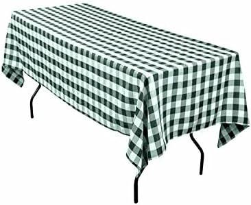 By Florida Tablecloth Rectangular Chequered 60x90"(Hunter Green&amp;White)