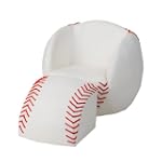 Gift Mark Chair and Ottoman, Baseball