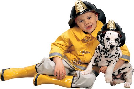 Kid's Fireman Halloween Costume (Size: Medium)