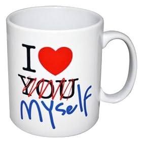 I Love Myself Mug Marker Pen Correction, Red Love Heart