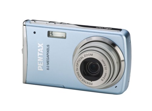 Pentax Optio M50 8MP Digital Camera with 5x Optical Zoom (Light Blue)